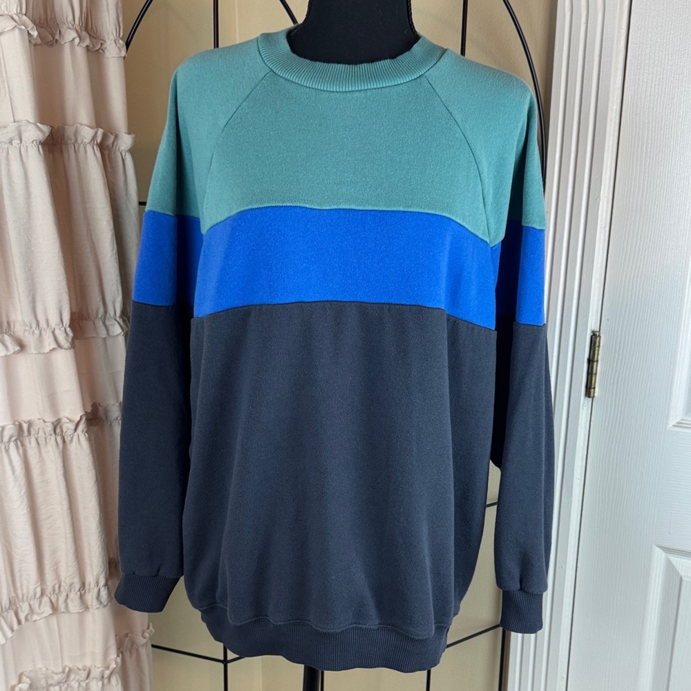 American Eagle Outfitters Women's Colorblock Jegging Fit Sweatshirt Size M
